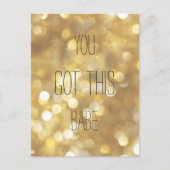 お前こ得の金ゴールドスパークル感動的引用文 ポストカード (正面)