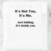 お前じゃない俺だ 長方形シール (バッグ)