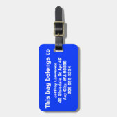 お前じゃない!赤、白、青のデザインラゲージタグ ラゲッジタグ (正面縦)