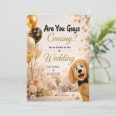 お前たち来る? 面白い犬の春の結婚式 招待状 (スタンド正面)