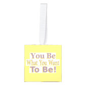 「お前だ！」 かわいいデザイン。買今 キューブオーナメント (正面)