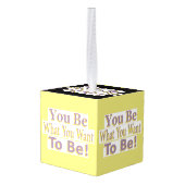 「お前だ！」 かわいいデザイン。買今 キューブオーナメント (裏面アングル)