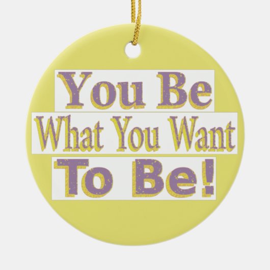 「お前だ！」 かわいいデザイン。買今 セラミックオーナメント (正面)