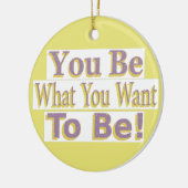 「お前だ！」 かわいいデザイン。買今 セラミックオーナメント (左)