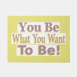 「お前だ！」 かわいいデザイン。買今 ドアマット