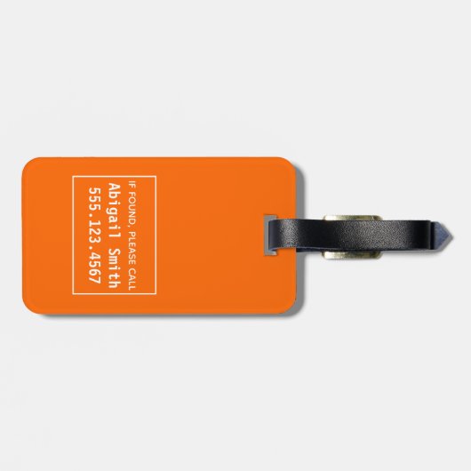 お前だ! – フおもしろいロ/ネオンオレンジバッグ注目 ラゲッジタグ (裏面横)