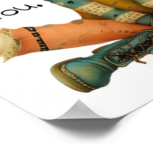 お前だ。女お洒落性AIアートワークのポートレート ポスター (角)