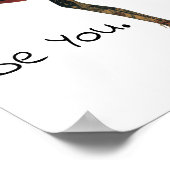 お前だ。女お洒落性AIアートワークのポートレート ポスター (角)