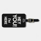 お前だ！ – 白黒おもしろいバッグの注意 ラゲッジタグ (正面横)