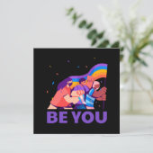 お前だ。LGBT+プライド。レインボー国旗 カード (スタンド正面)