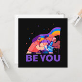 お前だ。LGBT+プライド。レインボー国旗 カード (正面/裏面インサイチュ)