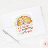 お前と一緒に寝たい – ゴールデン・キャット スクエアシール (封筒)