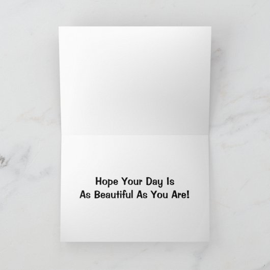 お前と同じくらい美しい一日誕生日 カード (内部)