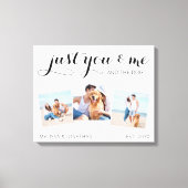 お前と犬の写真カスタムコラージュ キャンバスプリント (正面)