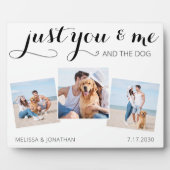 お前と犬の写真カスタムコラージュ フォトプラーク (正面)