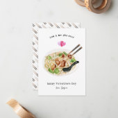 お前と私の電話 | Phoスープバレンタイン ノートカード (正面/裏面インサイチュ)