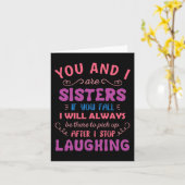 お前と私は姉妹あなたもし秋-おもしろい姉妹Sib カード (黄色い花)