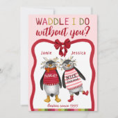 お前なしでワドルで済むのか？ペンギンベスティークリスマス シーズンカード (正面)