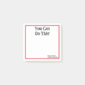 お前ならできる!ノートを自分に白黒赤 ポストイット (正面)