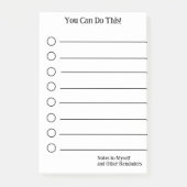 お前ならできる!自分にメモを投稿するメモ ポストイット (正面)