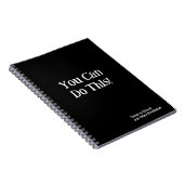 お前ならできる！Notes to Myself白黒 ノートブック (右側)