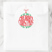 お前にとって非常に愉快なクリスマスオーナメント ラウンドシール (バッグ)