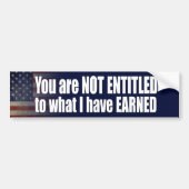 お前には俺が稼いだ資格はない バンパーステッカー (正面)