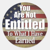 お前には俺が稼いだ資格はない ラウンドシール (正面)