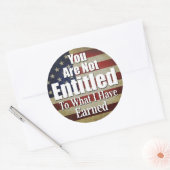 お前には俺が稼いだ資格はない ラウンドシール (封筒)