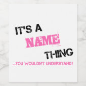 お前には分からないような名前だ ワインラベル (シングルラベル)