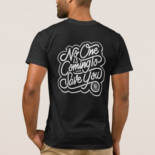 お前には来誰も救ない Tシャツ (裏面)