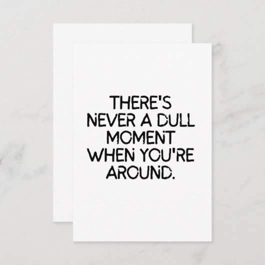 お前には退屈するなのまわりに サンキューカード (正面/裏面)