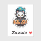 お前にもブー | キュートキャットこうもりウィングズ&カボチャ シール (シート)