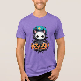 お前にもブー | キュートキャットこうもりウィングズ&カボチャ トライブレンドＴシャツ