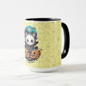 お前にもブー | キュートキャットこうもりウィングズ&カボチャ マグカップ (正面右)