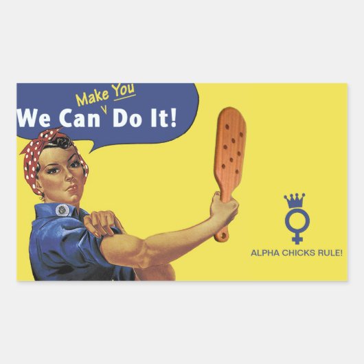 お前にやらせろ! 長方形シール (正面)