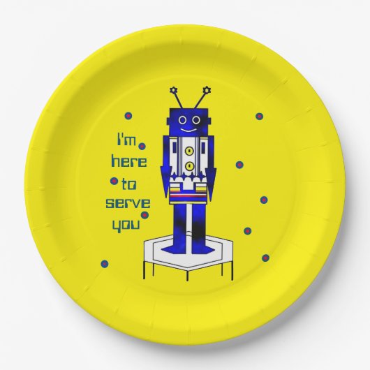 「お前に仕えるためにここにいる」紙プレート ペーパープレート (正面)