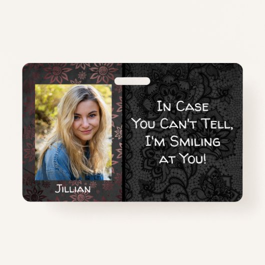 お前に分からない場合は笑ってる!はっきりした バッジ (正面)