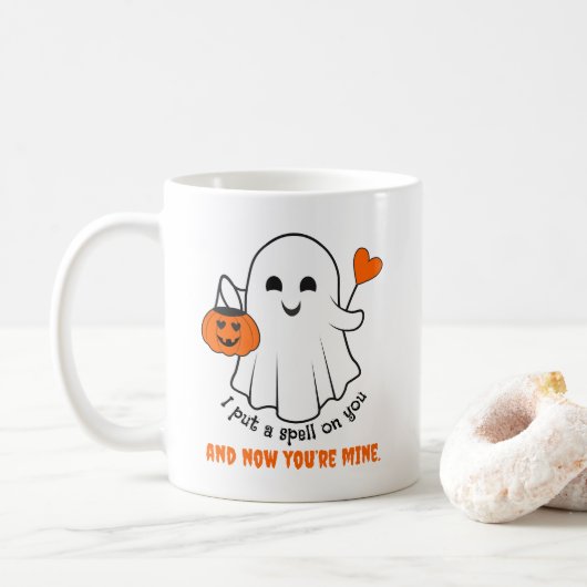お前に呪文をかけて、今度はあなたはハロウィーン コーヒーマグカップ (ドーナツ)