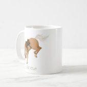 お前に戻れ!!パロおもしろいミノ馬 コーヒーマグカップ (正面左)