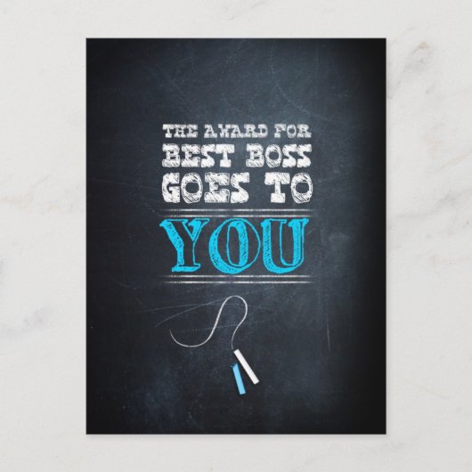 お前に最高のボス賞！ ポストカード (正面)