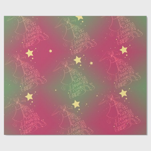「お前に知らせを持って来た…」 エンジェルグリーンピンク ラッピングペーパー (フラット)