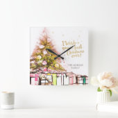 お前に聖降誕祭の最高の前途を祈る スクエア壁時計 (ホーム)