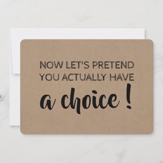 お前に花嫁を選んだふりをしようおもしろい 招待状 (正面)