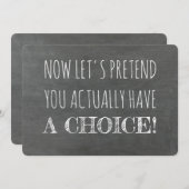 お前に花嫁を選んだふりをしようおもしろい 招待状 (正面/裏面)