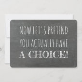 お前に花嫁を選んだふりをしようおもしろい 招待状 (正面)