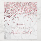 お前に花嫁を頼む。フェイクバラ金ゴールド/大理石 ワインラベル (シングルラベル)