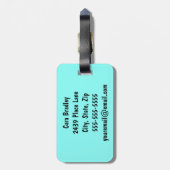 お前のじゃない!おもしろいタカスタムグ – 青のストライプ ラゲッジタグ (裏面縦)