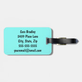 お前のじゃない!おもしろいタカスタムグ – 青のストライプ ラゲッジタグ (裏面横)