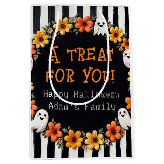 お前ののトリッカスタムクまたはパーティーの好意を扱う ミディアムペーパーバッグ (正面)